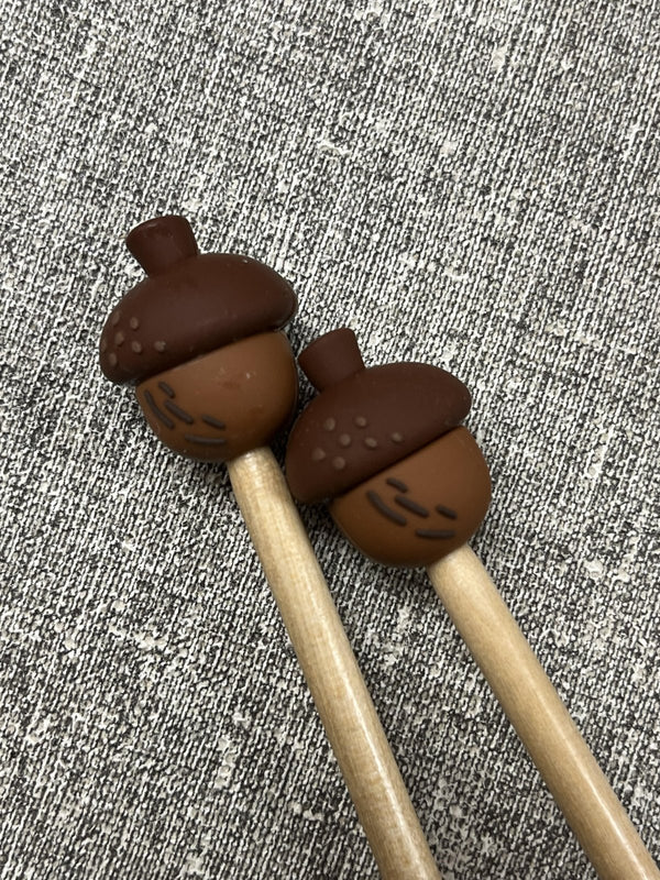 minnie & purl stitch stoppers acorns - Knot Another Hat