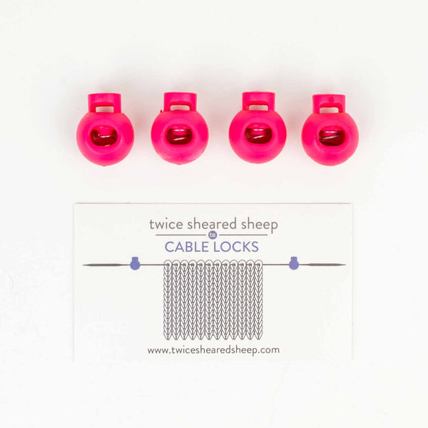 twice sheared sheep cable locks med pink - Knot Another Hat
