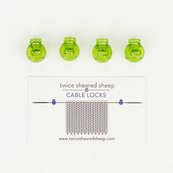 twice sheared sheep cable locks xs green - Knot Another Hat