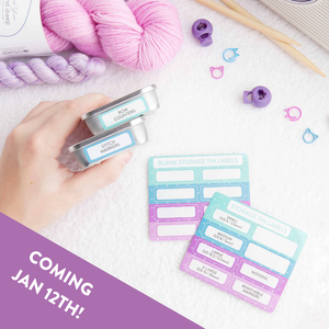 twice sheared sheep storage tin labels - Knot Another Hat