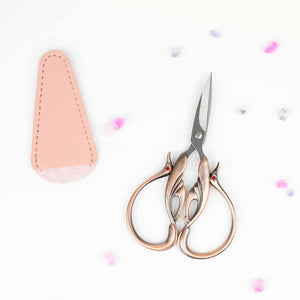 twice sheared sheep embroidery scissors copper swan - Knot Another Hat