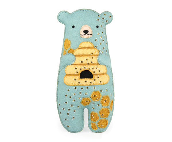 kiriki press felted bear doll kits honeybear - Knot Another Hat