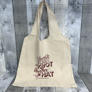 I learned to knit at knot another hat tote bag - Knot Another Hat