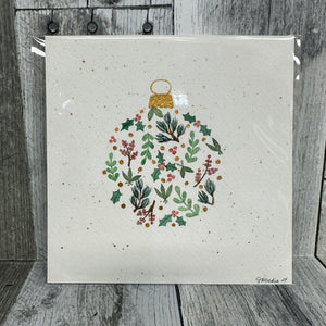 hand-drawn holiday art prints by jennifer heredia ornament - Knot Another Hat