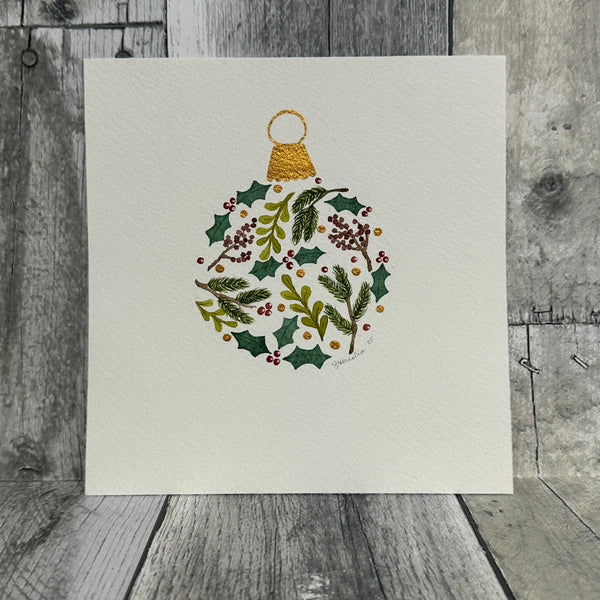 hand-painted holiday art prints by jennifer heredia Ornament 1 - Knot Another Hat
