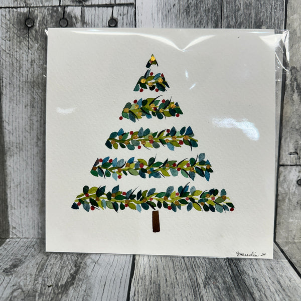 hand-drawn holiday art prints by jennifer heredia tree - Knot Another Hat