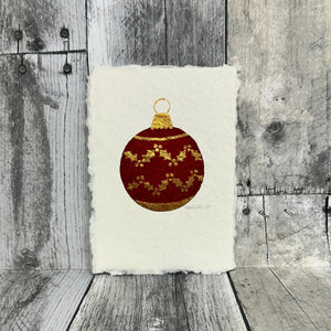 hand-painted holiday art prints by jennifer heredia Red - Knot Another Hat