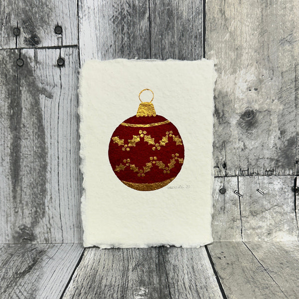 hand-painted holiday art prints by jennifer heredia Red - Knot Another Hat