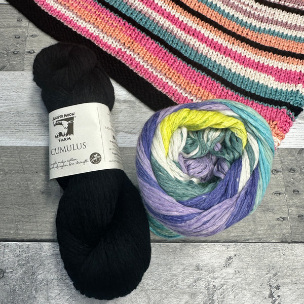 have a ball fall crawl 45th parallel shawl bundle caribbean sea/black - Knot Another Hat