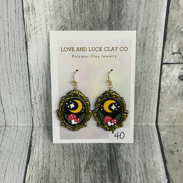 love and luck clay earrings