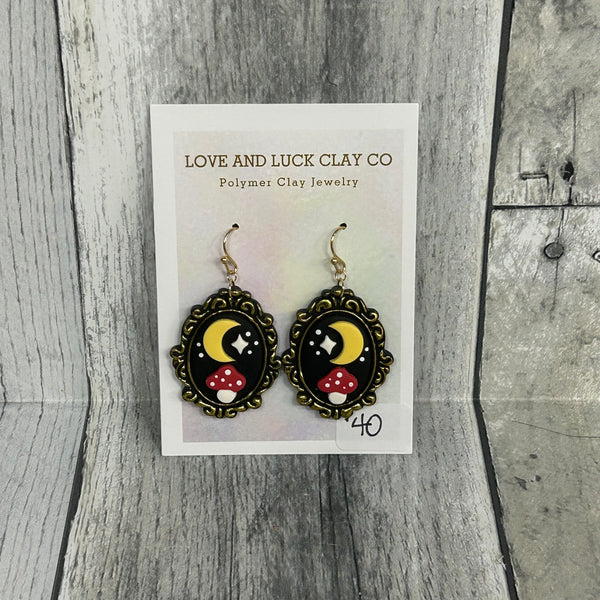 love and luck clay earrings