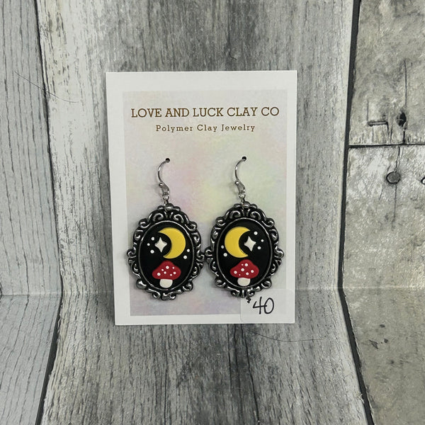love and luck clay earrings