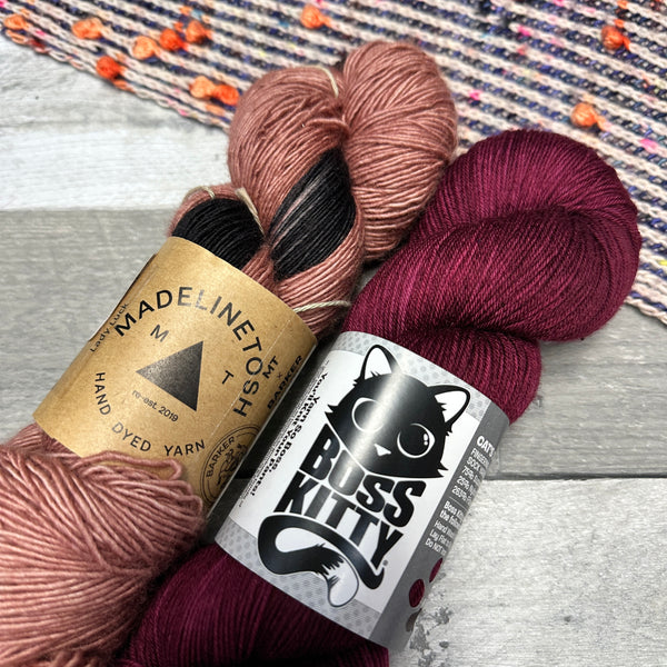 LYS Day Audacious Planned-Pooling Shawl Kits murder mittens and lady luck - Knot Another Hat