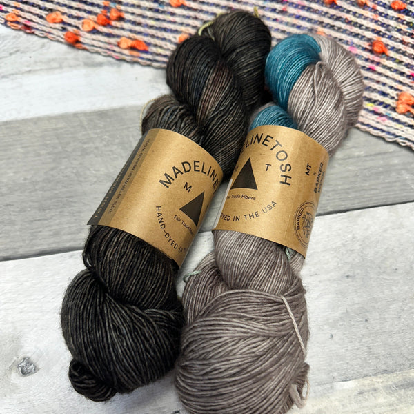 LYS Day Audacious Planned-Pooling Shawl Kits jewelwing and whiskey barrel - Knot Another Hat