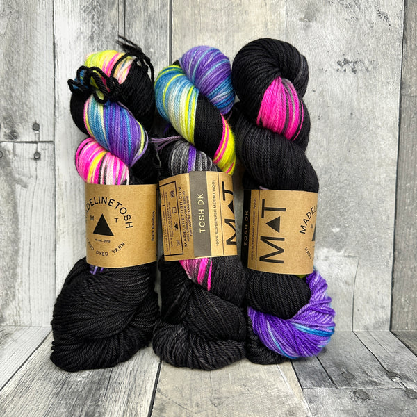 #MadMay limited edition yarn and kits tosh dk single skein / dark rainbow - Knot Another Hat