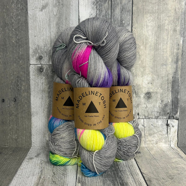 madelinetosh tosh merino light HOTM: cloudy with a chance of rainbows - Knot Another Hat