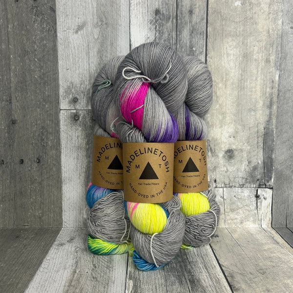 #MadMay limited edition yarn and kits tosh merino light single skein / cloudy with a chance of rainbows - Knot Another Hat