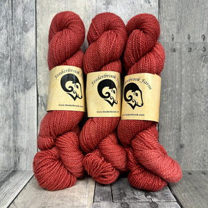 feederbrook farm BFL entropy DK solid cran - Knot Another Hat