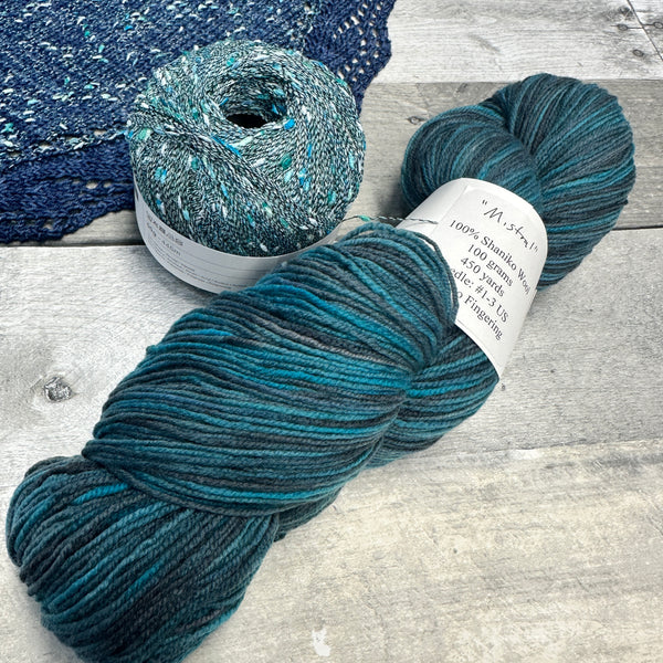 knot another hat wavelength shawl grab-n-go bundles shaniko mistral and ocean - Knot Another Hat