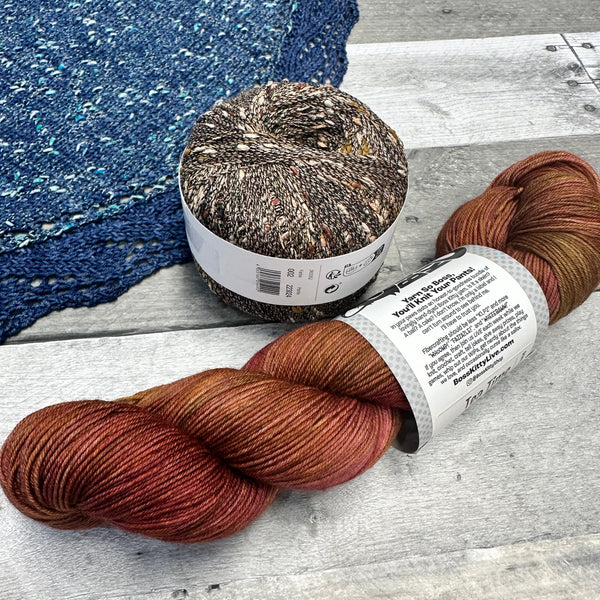 knot another hat wavelength shawl grab-n-go bundles boss kitty tea time and classic - Knot Another Hat