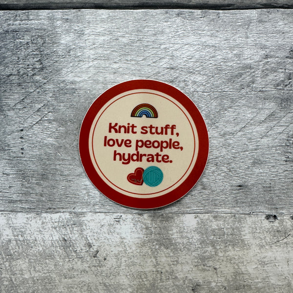 olive knits knitting stickers love people - Knot Another Hat