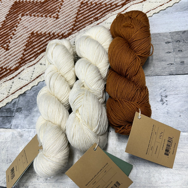 have a ball fall crawl rhythmic shawl bundles ecru cinnamon - Knot Another Hat