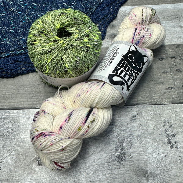 have a ball fall crawl wavelength shawl grab-n-go bundles boss kitty havisham and neon green - Knot Another Hat