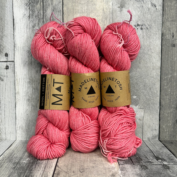 madelinetosh wool + cotton geranium - Knot Another Hat