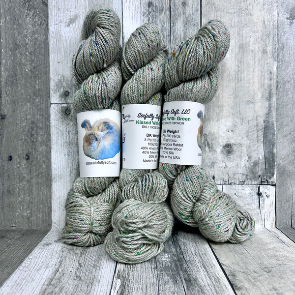 sinfully soft angora dk kissed with green - Knot Another Hat
