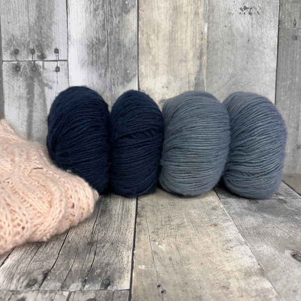 knot another hat roma cowl/scarf grab-n-go bundles navy/blue - Knot Another Hat
