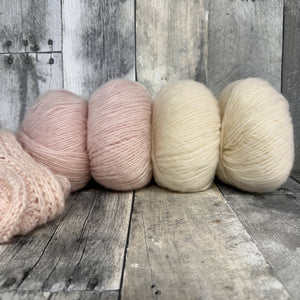 knot another hat roma cowl/scarf grab-n-go bundles pink/cream - Knot Another Hat