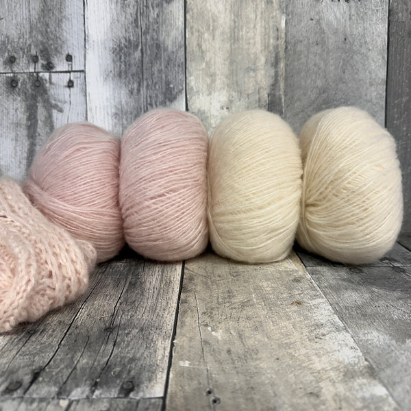 knot another hat roma cowl/scarf grab-n-go bundles pink/cream - Knot Another Hat