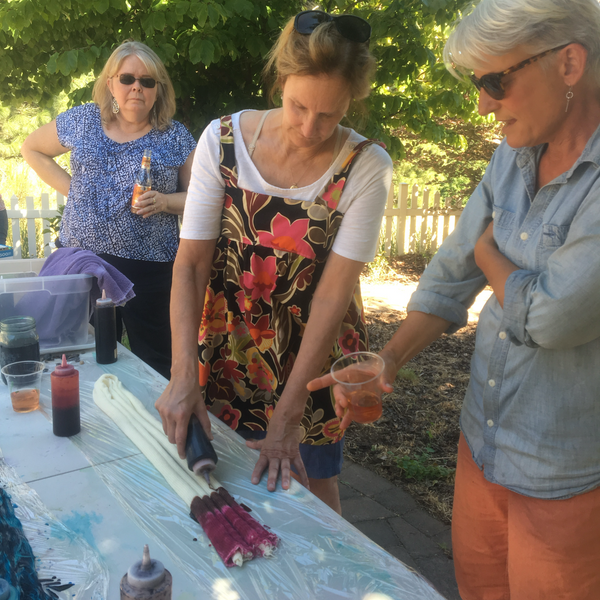 20th anniversary dye workshop with Yvonne Ellsworth of LavenderSheep :: july 11 - Knot Another Hat