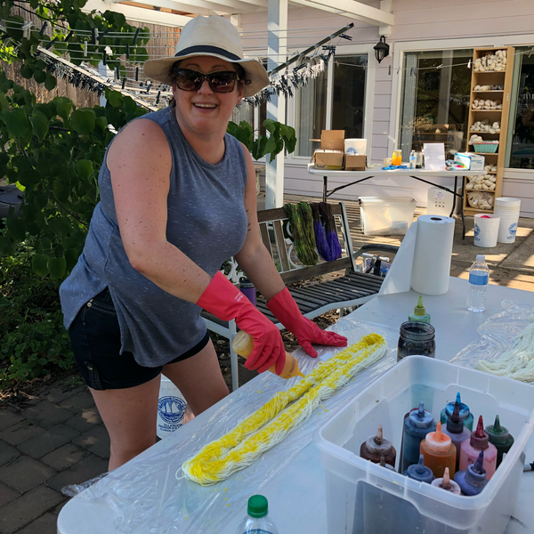 20th anniversary dye workshop with Yvonne Ellsworth of LavenderSheep :: july 11 - Knot Another Hat