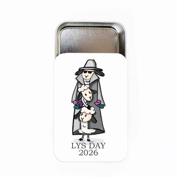 twice sheared sheep exclusive LYS day sheep tin or stitch marker large tin - Knot Another Hat