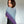 Load image into Gallery viewer, one-of-a-kind handknit sample: blue and purple striped shawl  - Knot Another Hat
