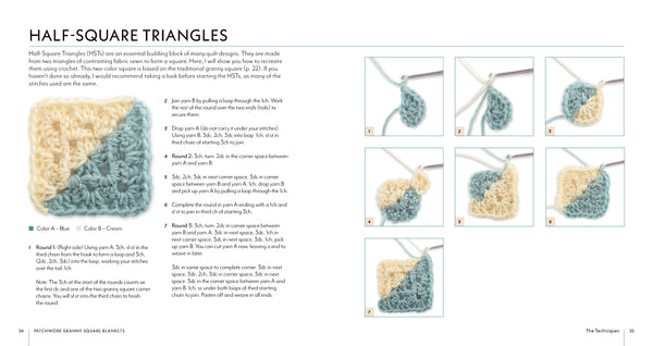 patchwork granny square blankets