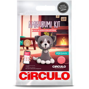 circulo amigurumi cats & dogs kit 04 persian cat - Knot Another Hat
