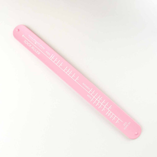 twice sheared sheep sock sizing ruler bracelet petal pink - Knot Another Hat