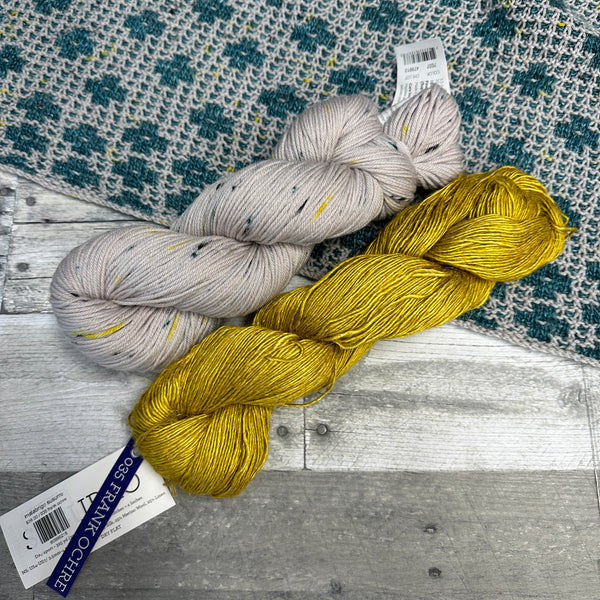 grab-n-go pressed flowers shawl bundles frank ochre and spot - Knot Another Hat