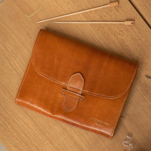 re:designed project 18 needle case burned tan - Knot Another Hat