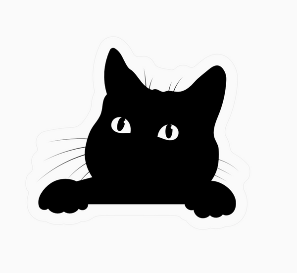 juju and moxie vinyl stickers perching kitty - Knot Another Hat