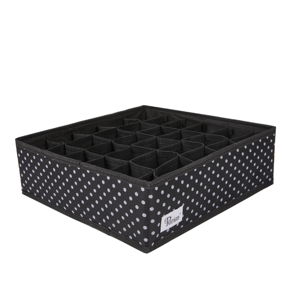 periea drawer organizer black with white polka dots - Knot Another Hat