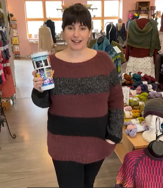 one-of-a-kind handknit sample: tea with bread and jam pullover - Knot Another Hat