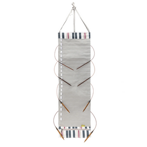 della q hanging circular needle organizer pebble linen - Knot Another Hat