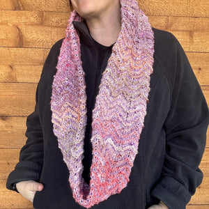 one-of-a-kind handknit sample: twilight's embrace cowl - Knot Another Hat