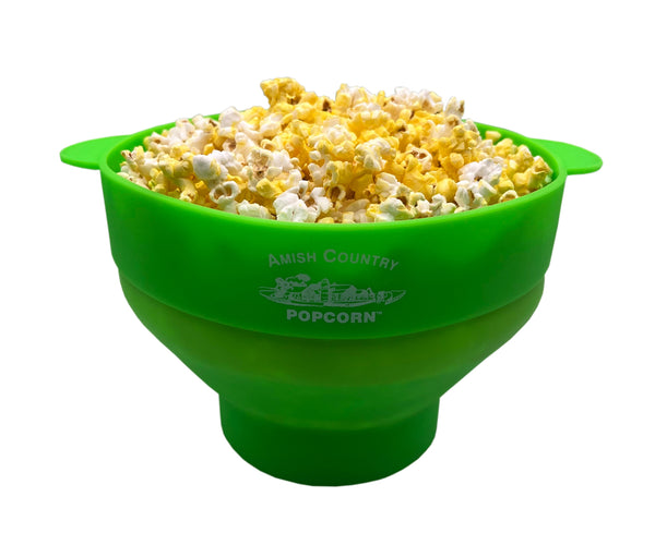amish country popcorn silicone microwave popper green - Knot Another Hat