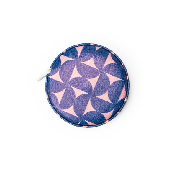 geo tape measure blue pink - Knot Another Hat