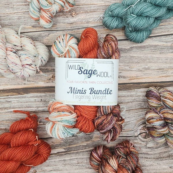 wild sage wool fingering mini skein sets