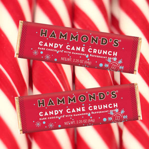 hammond's candy cane crunch dark chocolate bar  - Knot Another Hat